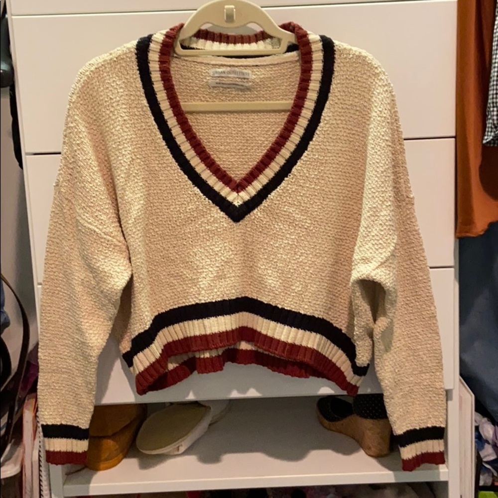 Urban Outfitters Varsity V-Neck Sweater